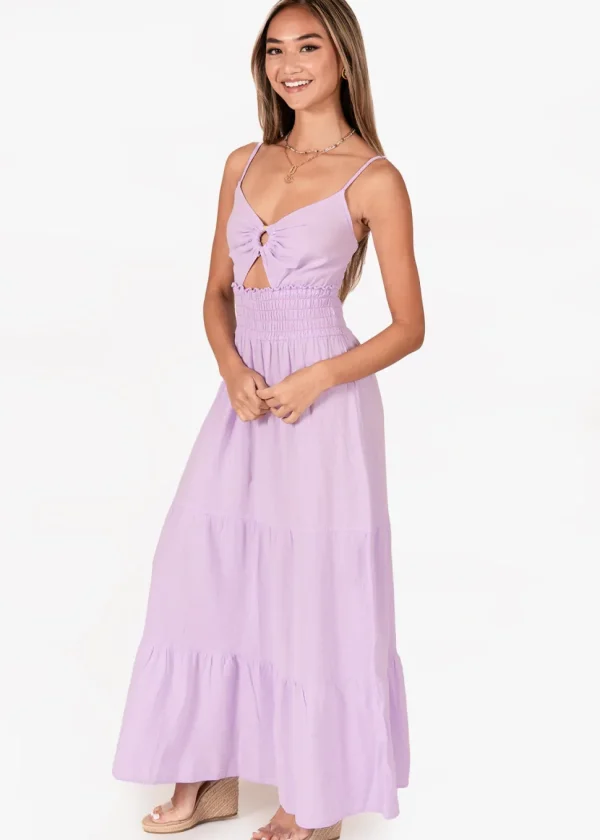 Adley' Open Front Maxi Dress