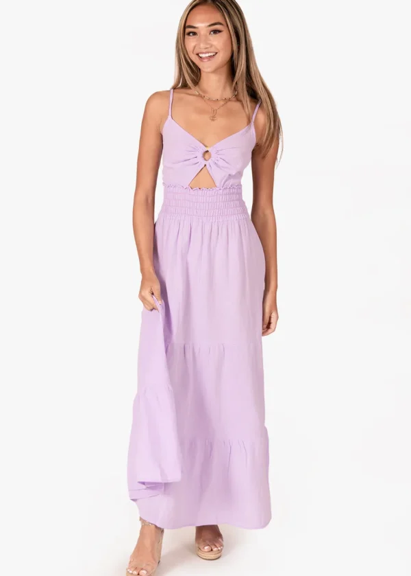 Adley' Open Front Maxi Dress