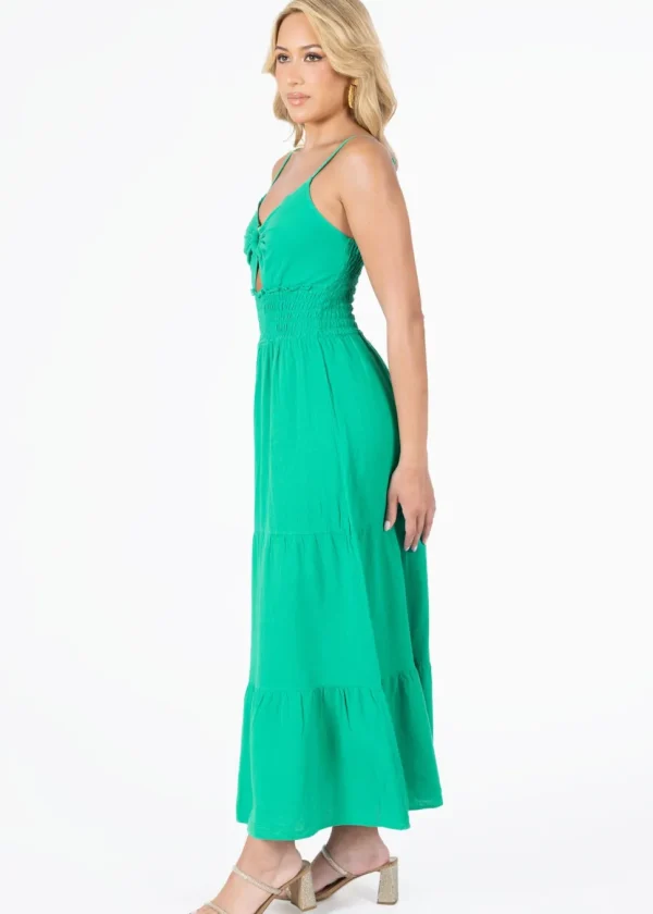 Adley' Open Front Maxi Dress