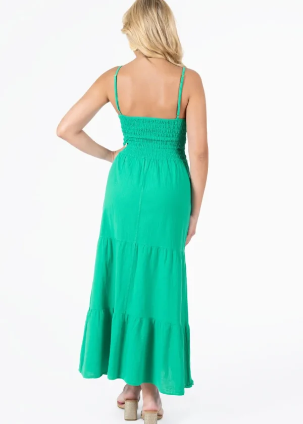 Adley' Open Front Maxi Dress