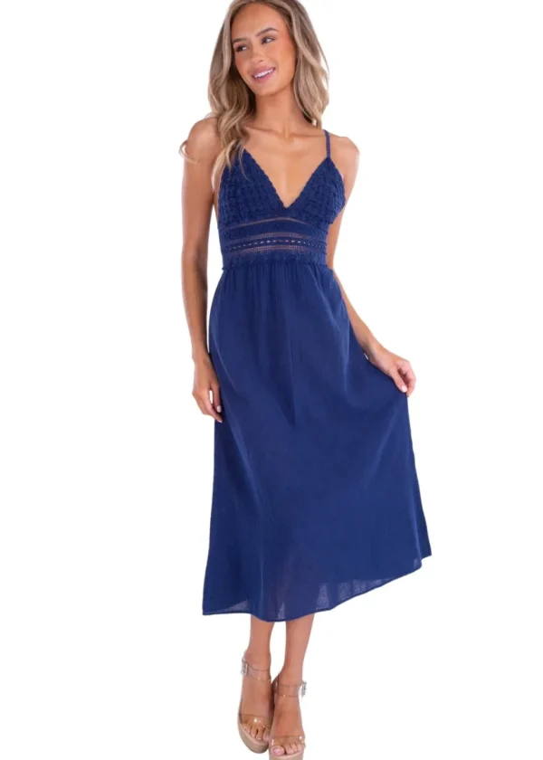 Aisha' Tie-Back Maxi Dress