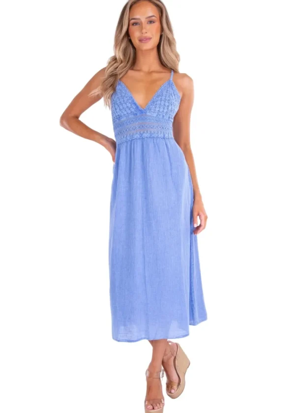 Aisha' Tie-Back Maxi Dress