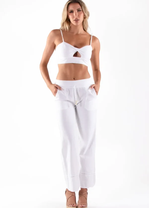 Amber' Cut Front Crop Top