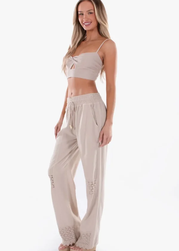 Amber' Cut Front Crop Top