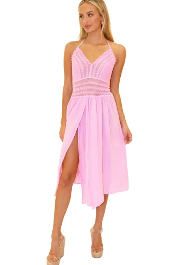 Arabella' Panel High Split Maxi Dress