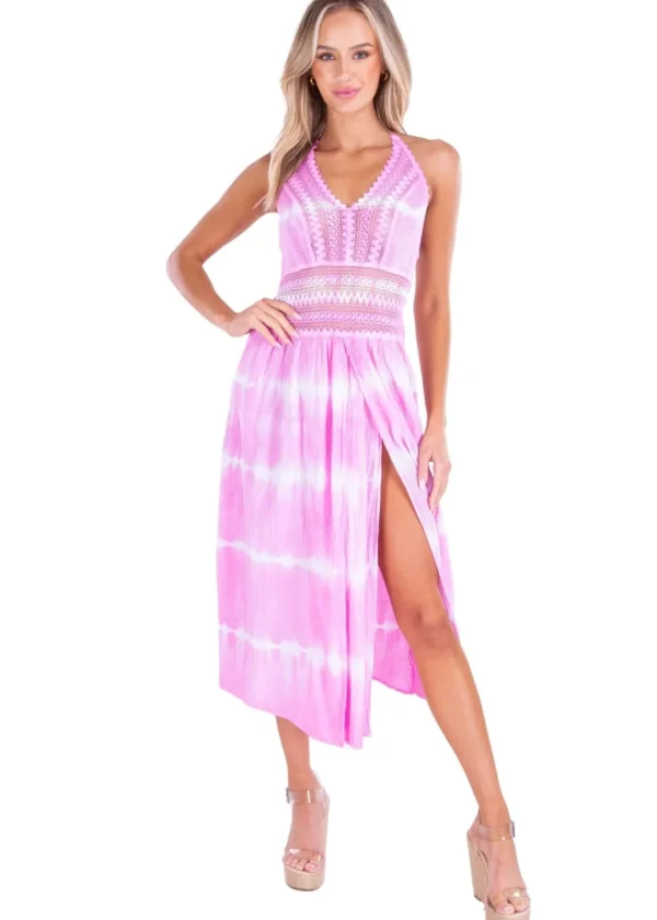 Arabella' Panel High Split Maxi Dress