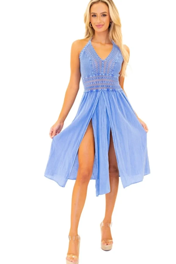 Arabella' Panel High Split Maxi Dress