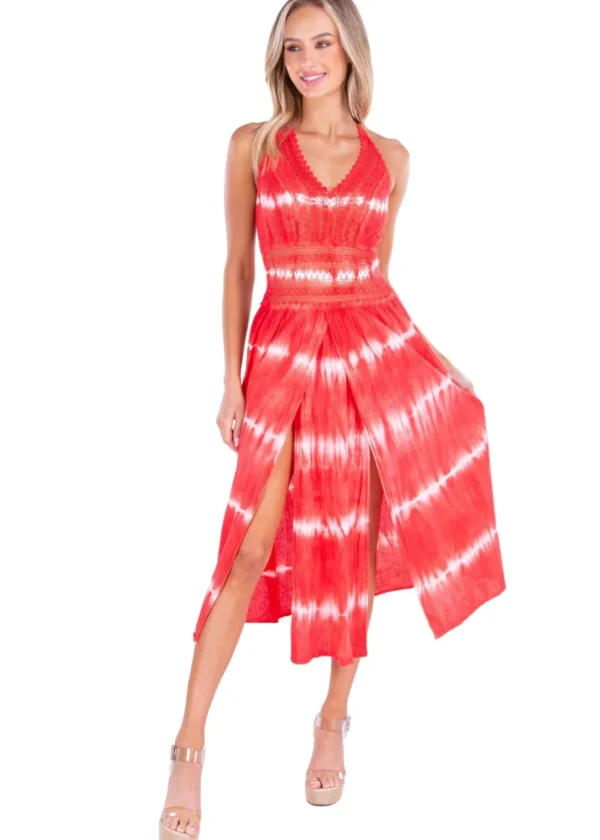 Arabella' Panel High Split Maxi Dress