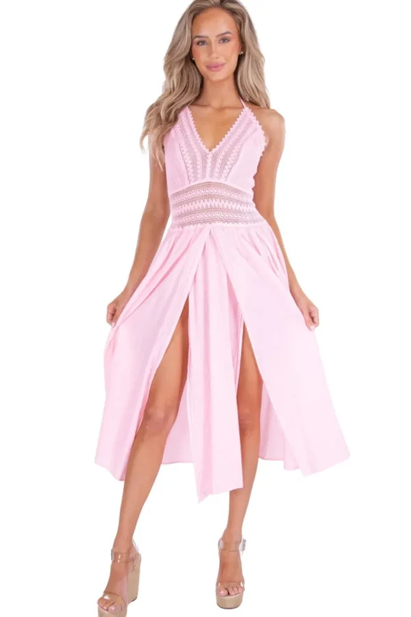 Arabella' Panel High Split Maxi Dress