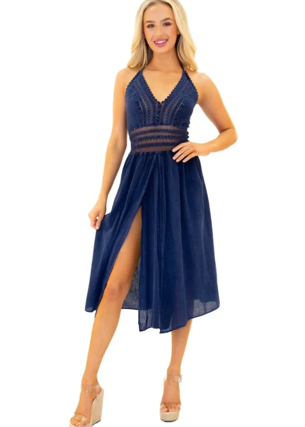 Arabella' Panel High Split Maxi Dress