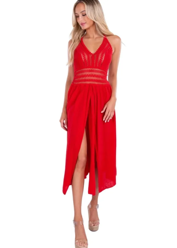 Arabella' Panel High Split Maxi Dress