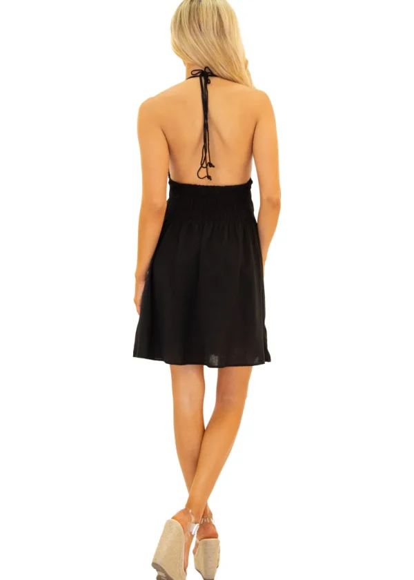 Athena' Crochet Bust Mini Dress