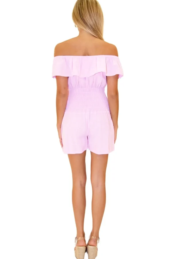 Ava' Belted Romper