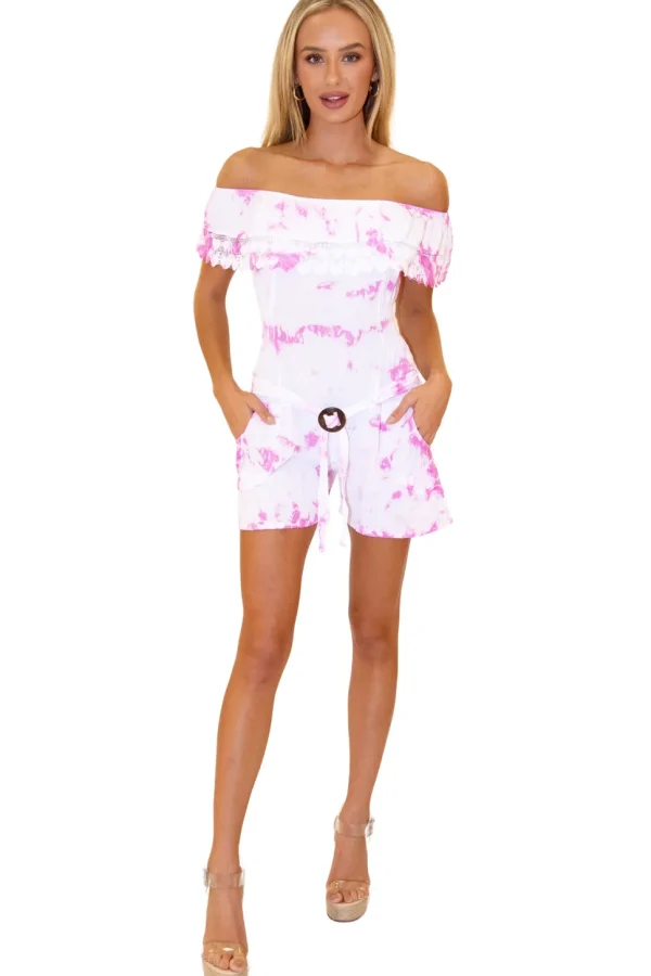 Ava' Belted Romper