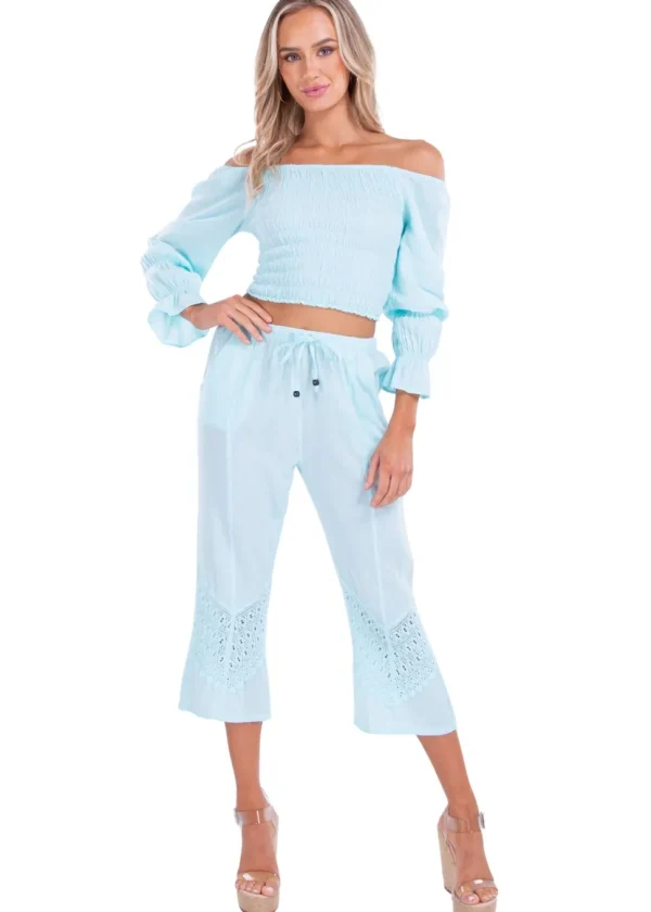 Belle' Shirred Long Sleeve Top