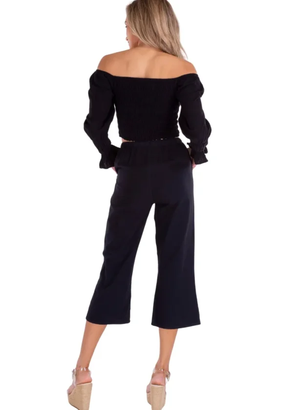 Belle' Shirred Long Sleeve Top