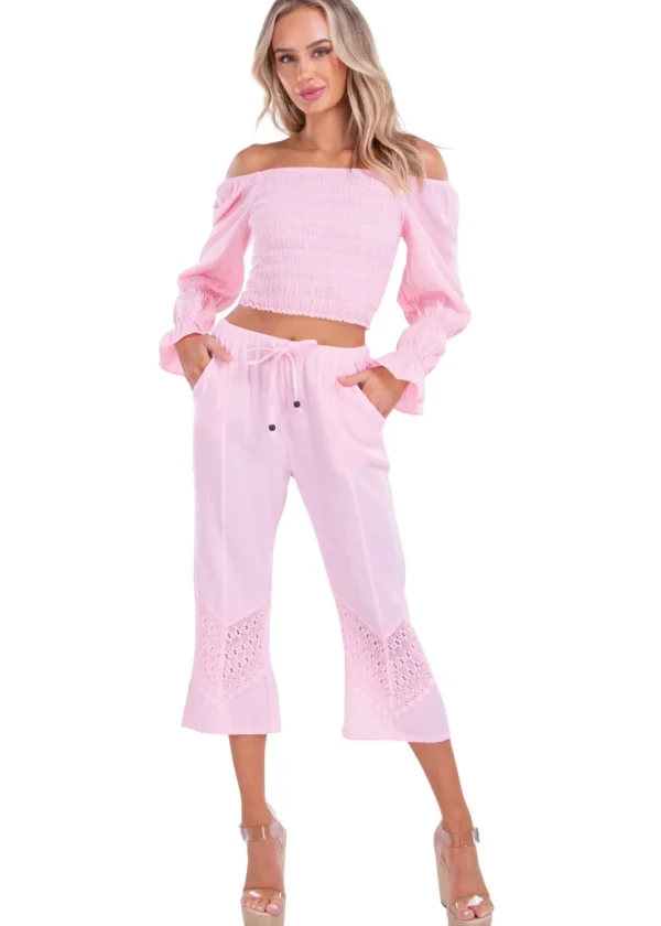 Belle' Shirred Long Sleeve Top