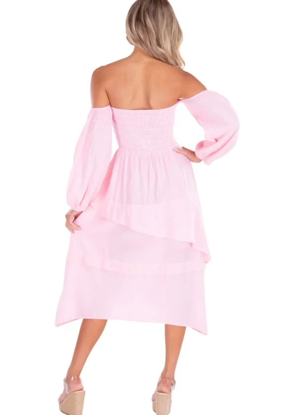 Calliope' Off Shoulder Midi Dress