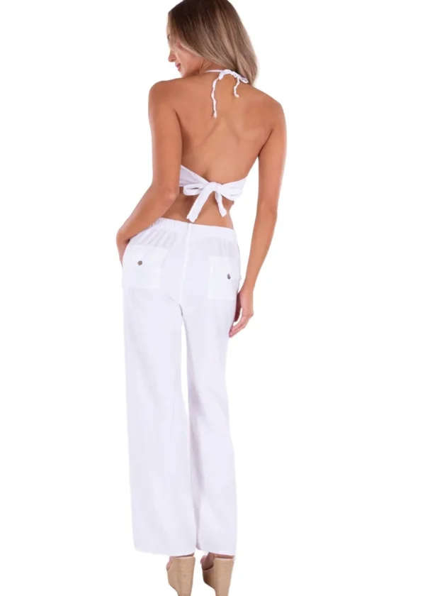 Calypso' Flare Pants White