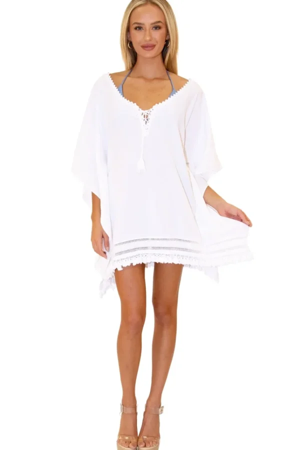 Celeste' Boho Tunic Cover-Up White