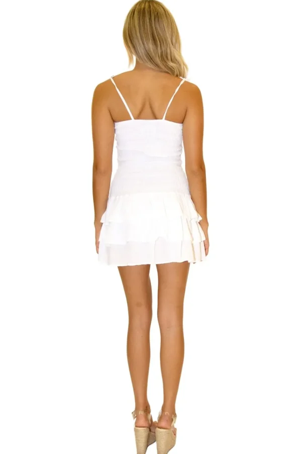 Chelsie' Corset Style Sundress White