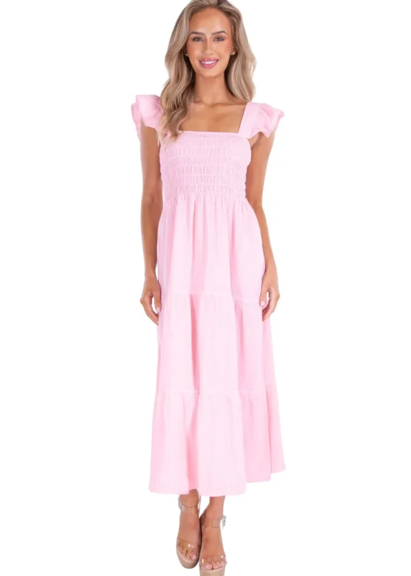 Christina' Ruffle Sleeve Dress