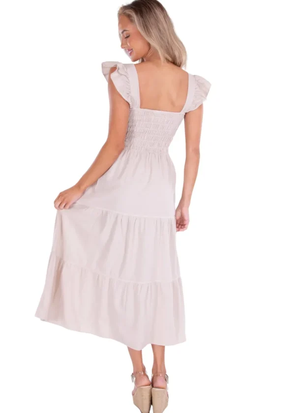 Christina' Ruffle Sleeve Dress