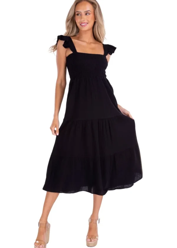 Christina' Ruffle Sleeve Dress