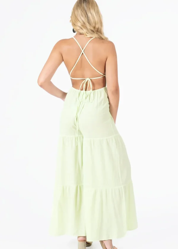 Clare' Backless Halter Jumpsuit
