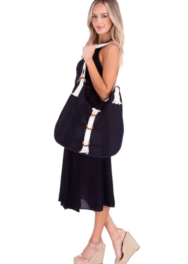 Claudia' Cotton Bag Black