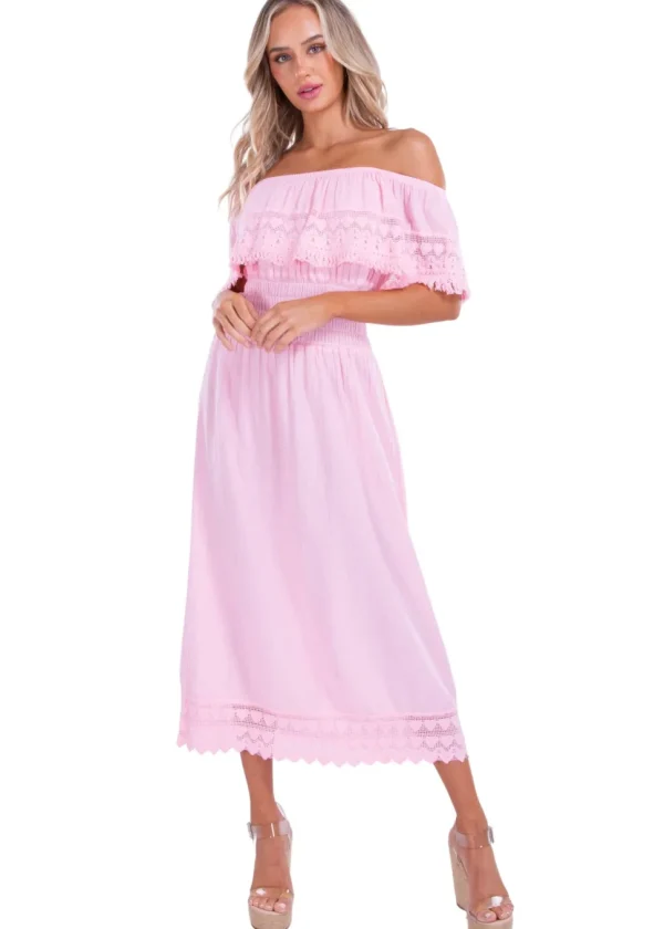 Constance' Off Shoulder Maxi Dress