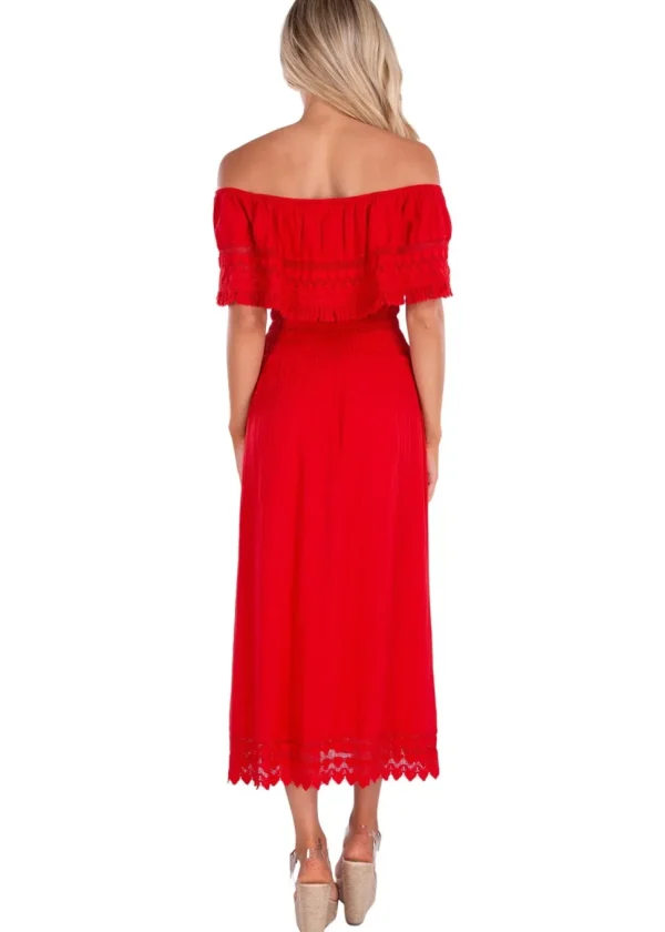Constance' Off Shoulder Maxi Dress