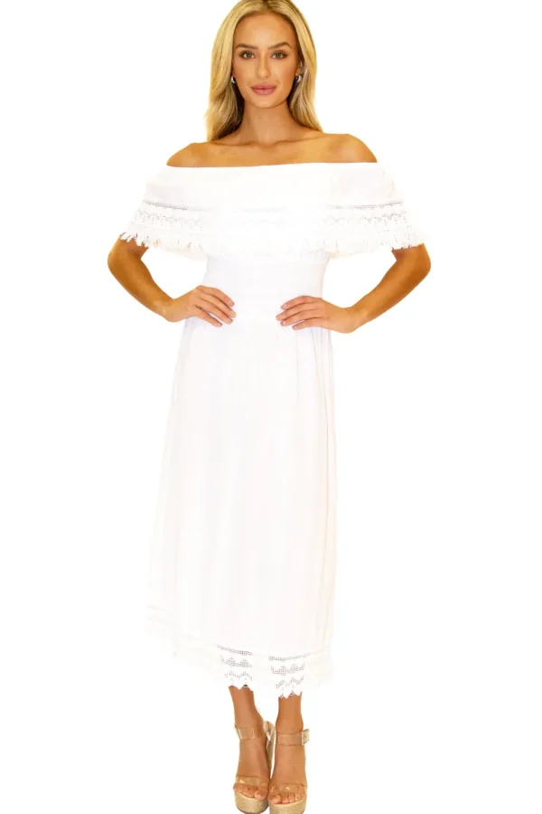 Constance' Off Shoulder Maxi Dress
