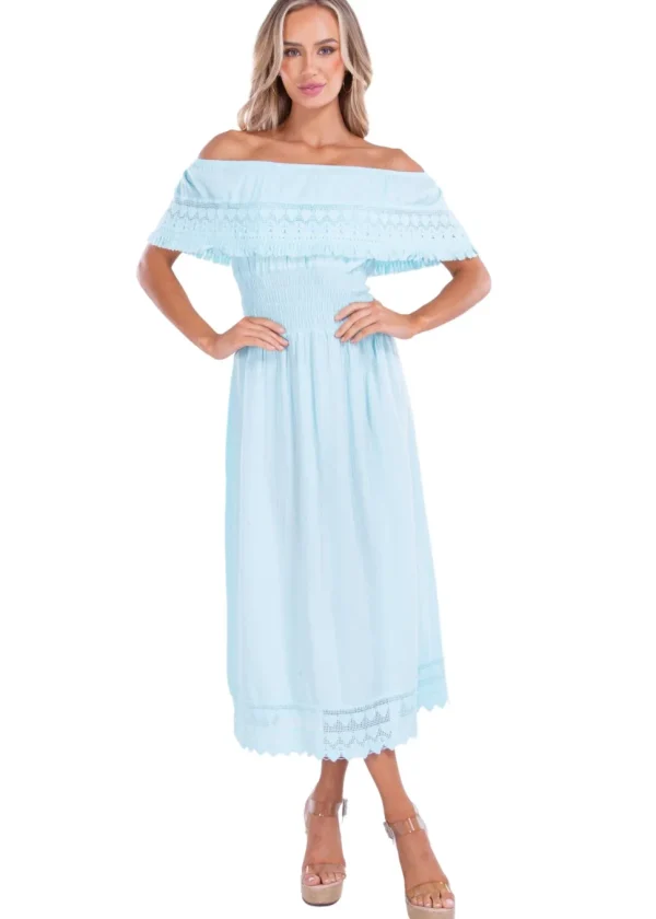 Constance' Off Shoulder Maxi Dress