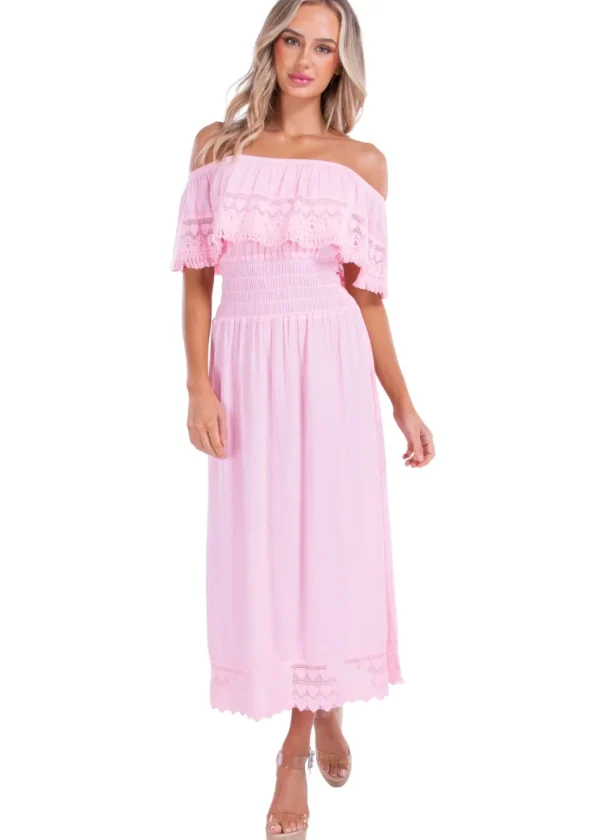 Constance' Off Shoulder Maxi Dress