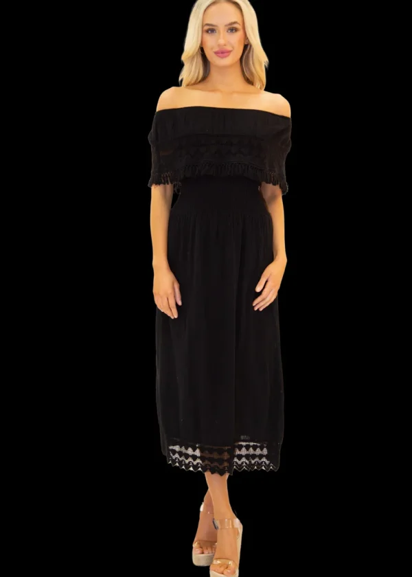 Constance' Off Shoulder Maxi Dress