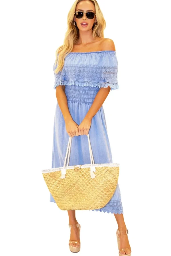 Constance' Off Shoulder Maxi Dress
