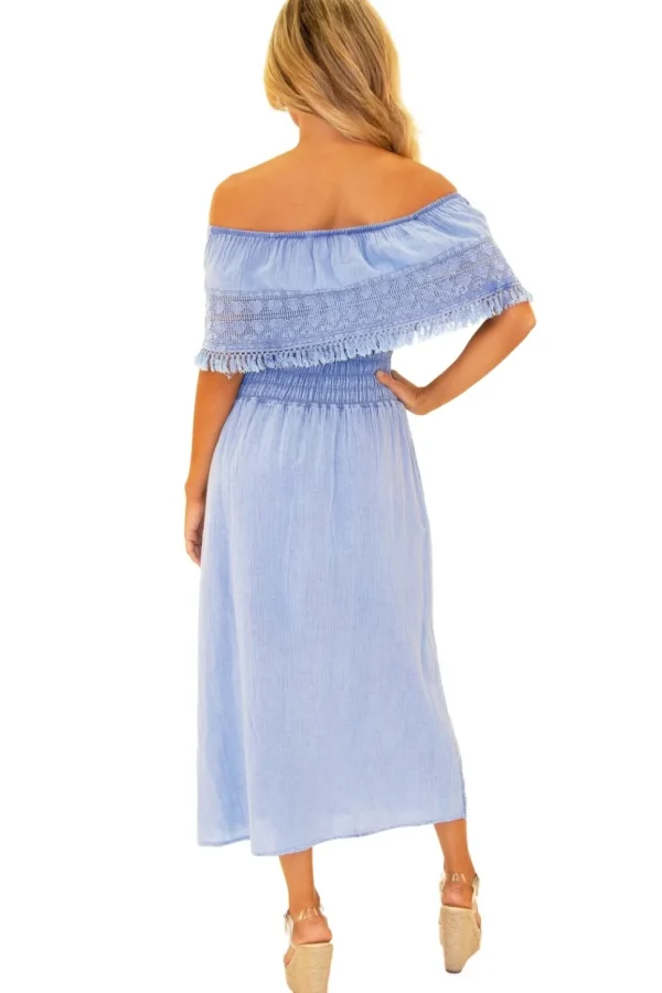 Constance' Off Shoulder Maxi Dress