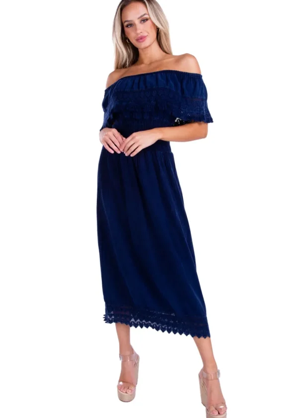 Constance' Off Shoulder Maxi Dress