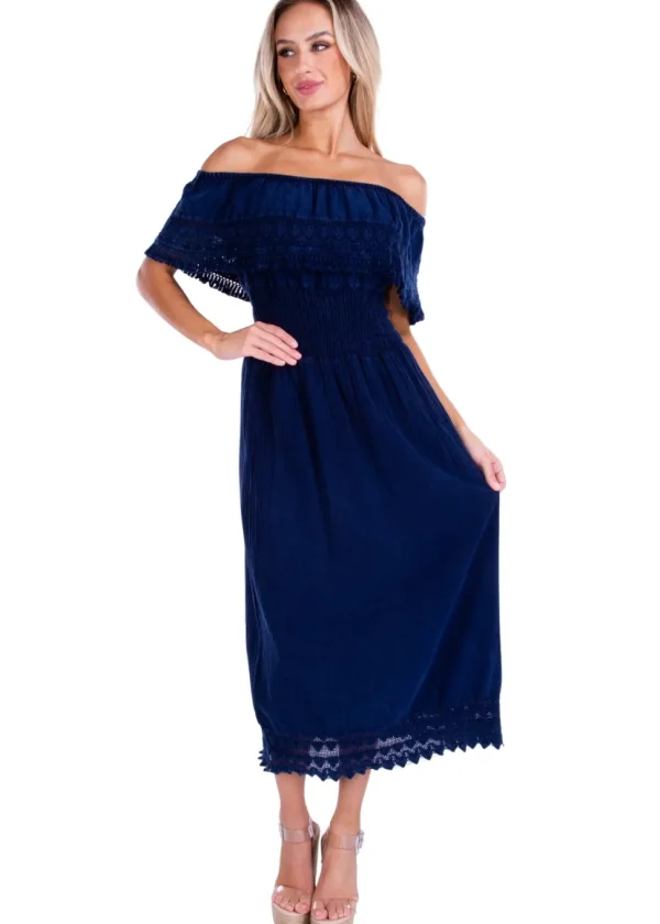 Constance' Off Shoulder Maxi Dress