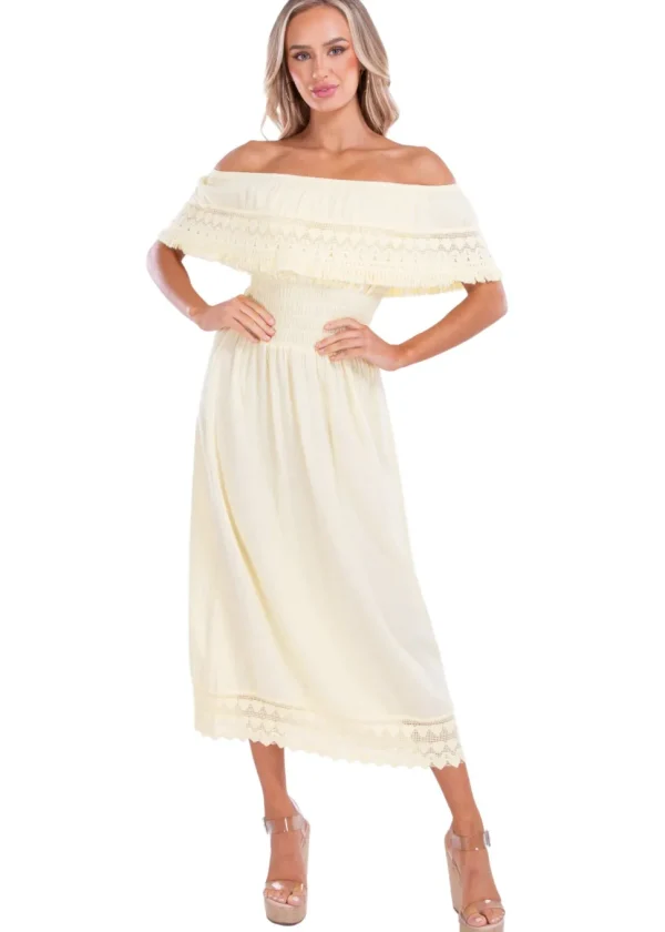 Constance' Off Shoulder Maxi Dress