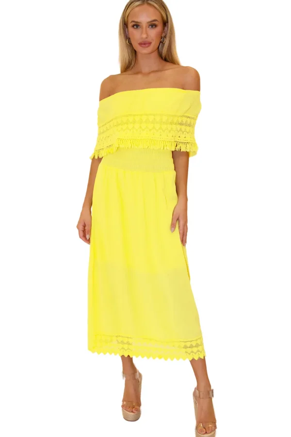 Constance' Off Shoulder Maxi Dress