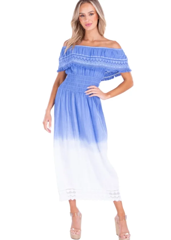Constance' Off Shoulder Maxi Dress