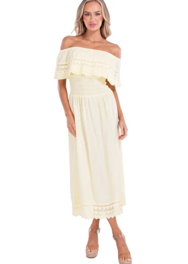 Constance' Off Shoulder Maxi Dress