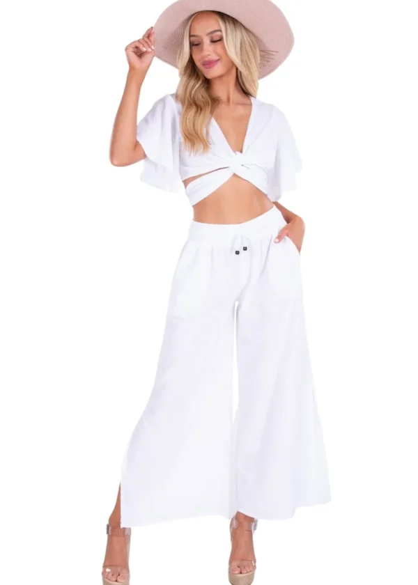 Courtney' Wrap Tie Crop Top
