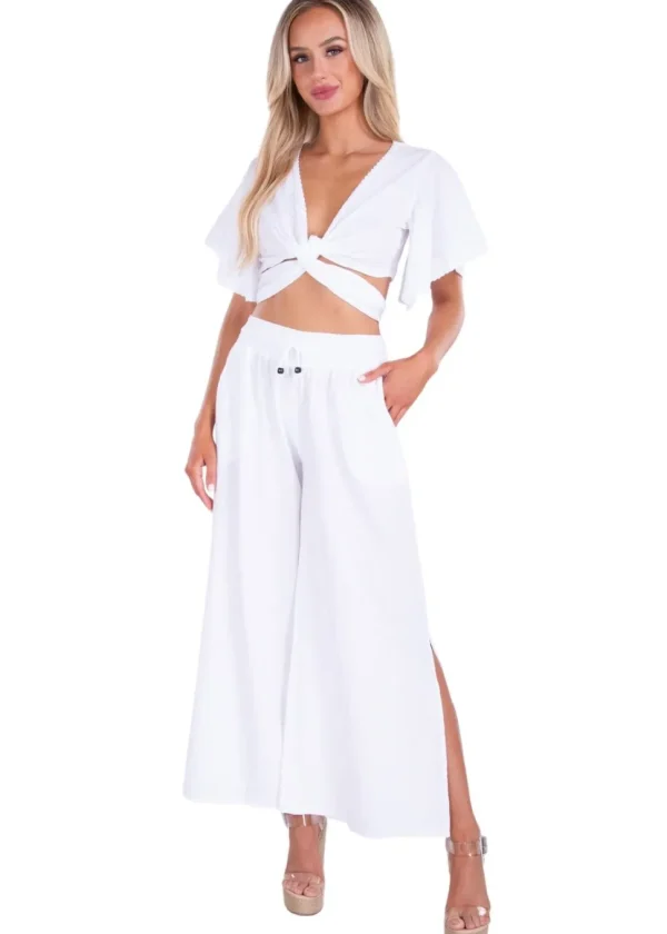 Courtney' Wrap Tie Crop Top