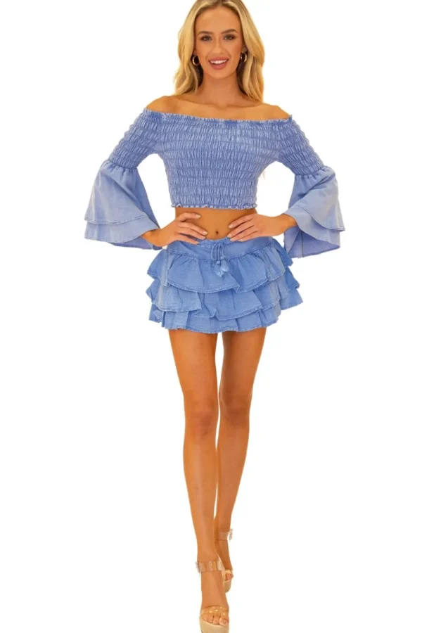 Dahlia' Ruffle Mini Skirt