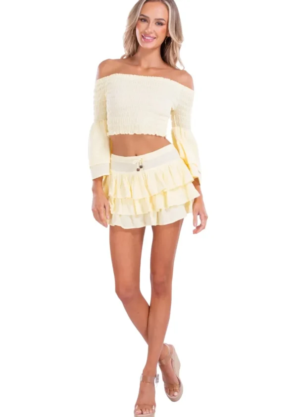 Dahlia' Ruffle Mini Skirt