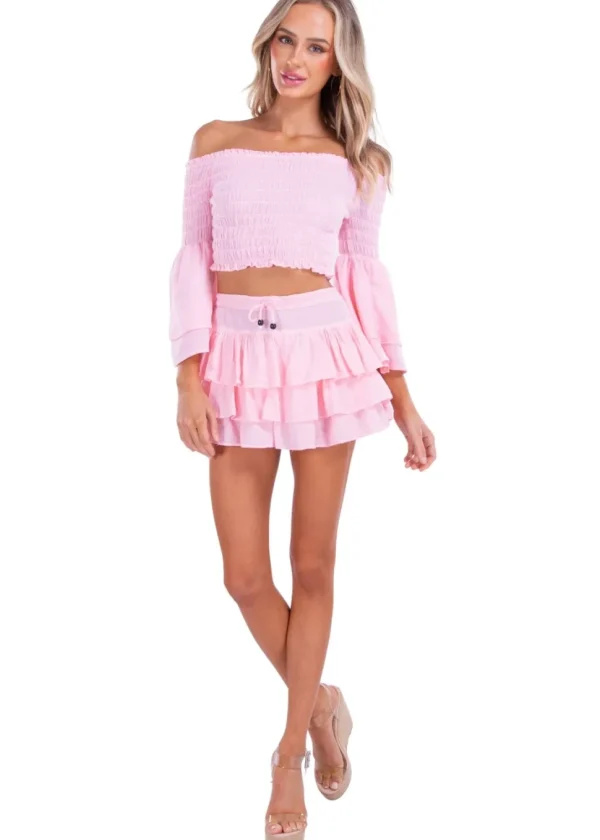 Dahlia' Ruffle Mini Skirt