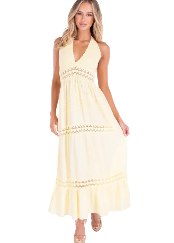 Daphne' Halter Maxi Dress